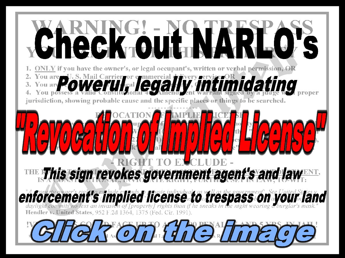 Revocation of Implied License Sign